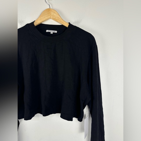 Cotton Citizen Tokyo Black Crop Top Relaxed Casual Shirt Women’s Sz M NWT - Picture 3 of 7